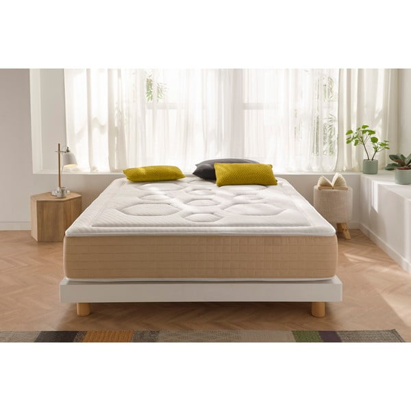 Stingrs/vidēji stingrs divpusējs atsperu matracis ar termoregulāciju 120x200 cm  Hexaflex Bagged Springs Gel  – Moonia-image-1