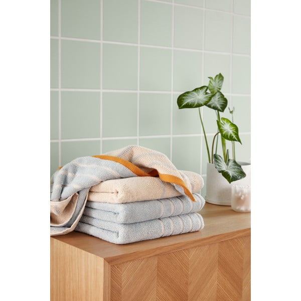 Zili oranžs kokvilnas dvielis Hübsch Dora, 50 x 100 cm-image-2