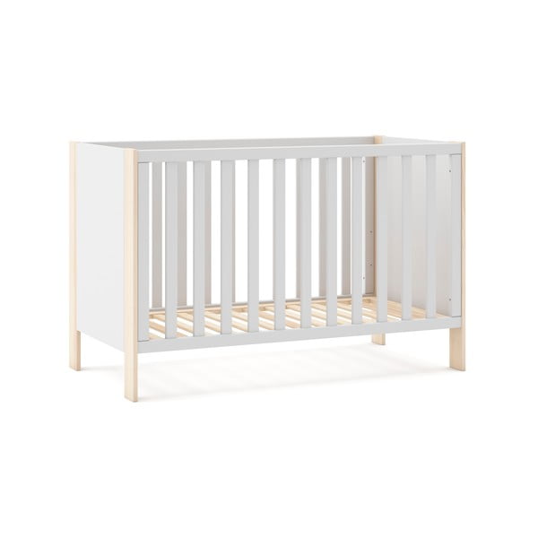 Balta/dabīga toņa bērnu gultiņa 60x120 cm Esteban – Marckeric-image-3