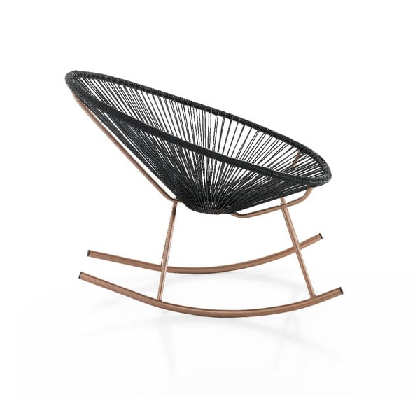 Melns āra šūpuļkrēsls Tomasucci Numana-image-1