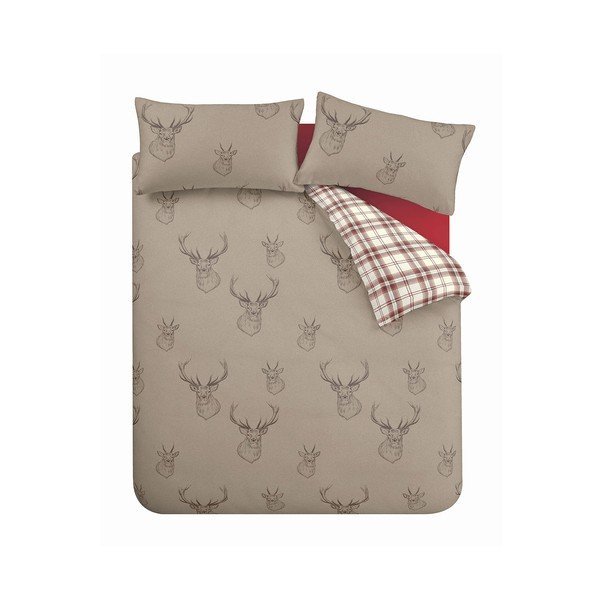 Bēša gultas veļa Catherine Lansfield Stag, 135 x 200 cm-image-2