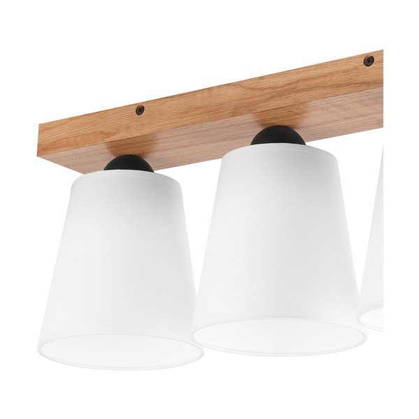 Balta griestu lampa ar auduma abažūru ø 15 cm Lula – LAMKUR-image-4