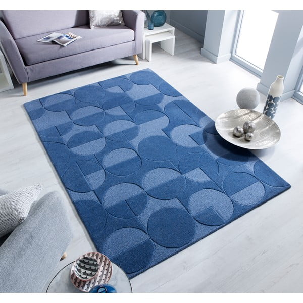 Zils vilnas paklājs Flair Rugs Gigi, 120 x 170 cm-image-1
