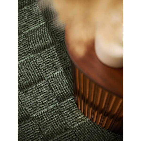 Tumši zaļš ar rokām darināts vilnas celiņa paklājs 80x200 cm Scala – Villeroy&Boch-image-4