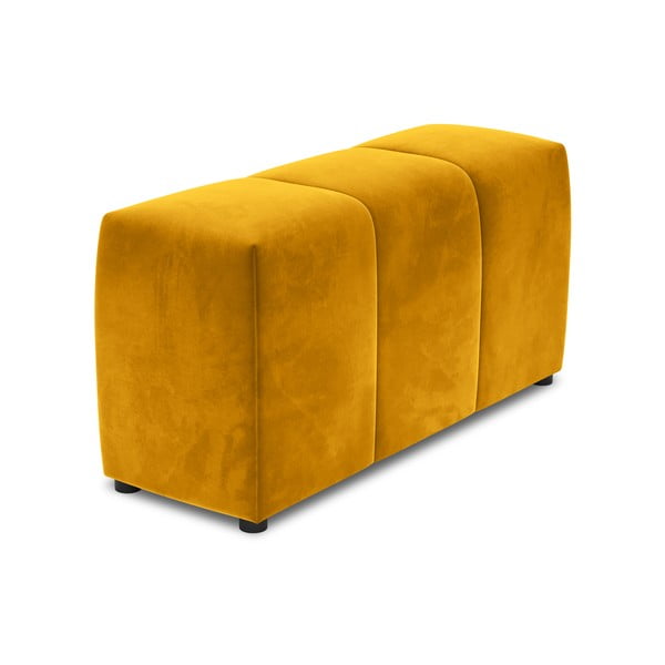 Dzeltens samta roku balsts modulārajam dīvānam Rome Velvet – Cosmopolitan Design 