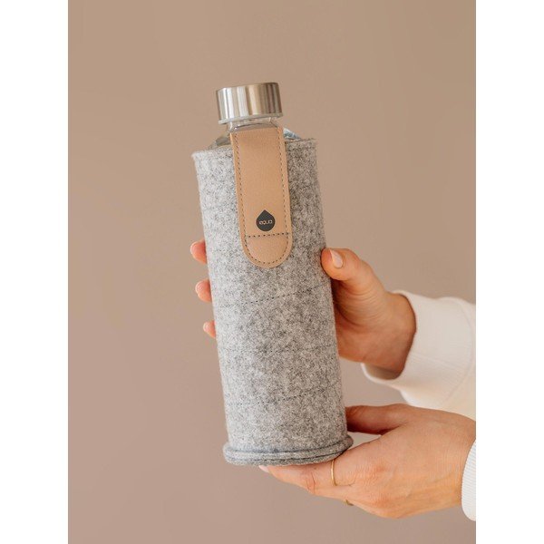 Stikla ūdens pudele no borosilikāta ar filca apvalku Equa Mismatch Sand Sky, 750 ml-image-2