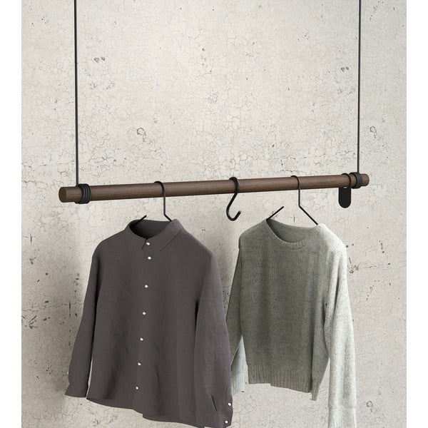 Brūns ozola masīvkoka sienas pakaramais 110 cm Swing L – LIND DNA-image-1