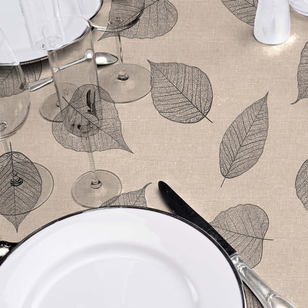 Ar mitru drānu noslaukāms galdauts ø 160 cm Feuillys – douceur d'intérieur-image-1