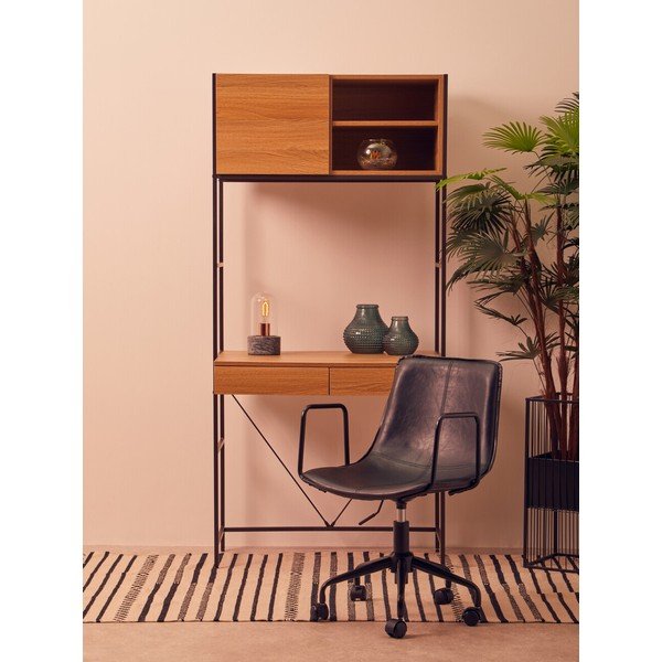 Melns mākslīgās ādas biroja krēsls Branson – Premier Housewares-image-4
