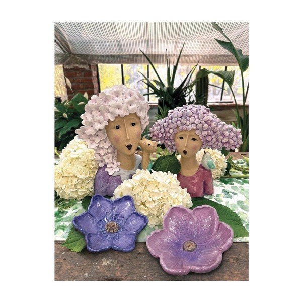 Polirezīna dekoratīva paplāte ø 26 cm Flora – Brandani-image-1