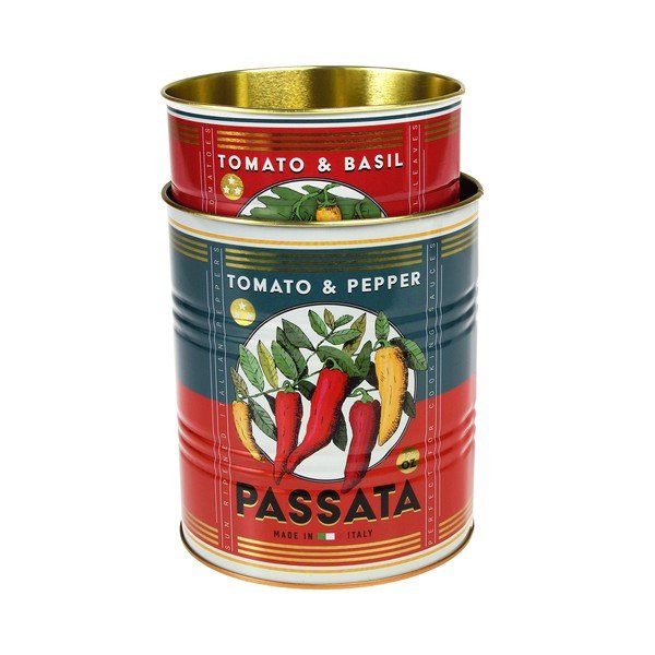 Dekoratīvas alvas uzglabāšanas kastes (2 gab.) ø 11x13 cm Passata – Rex London-image-2