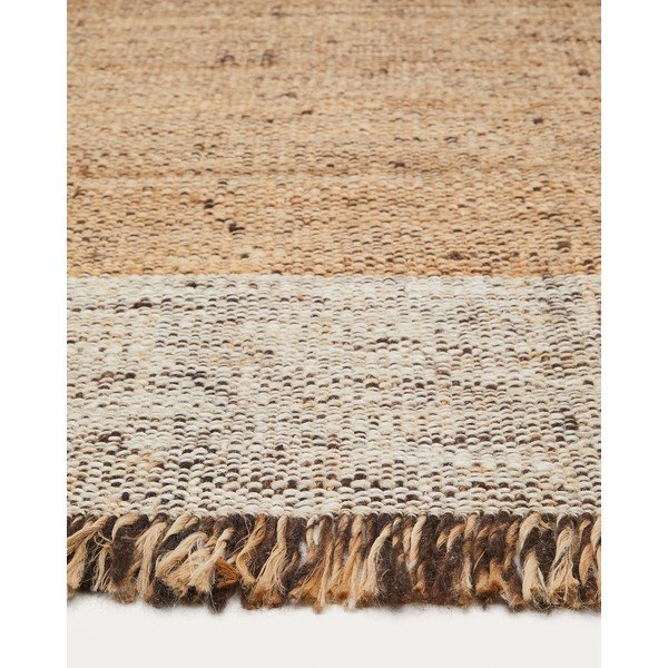 Bēšs divpusējs/ar rokām darināts džutas paklājs 160x230 cm Sully – Kave Home-image-4