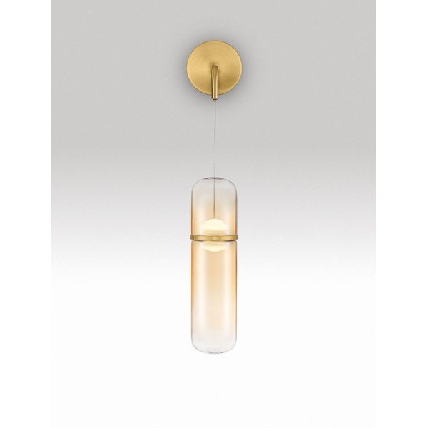 Zelta krāsas stikla LED sienas lampa ar regulējamu spilgtumu Norma – Nova Luce-image-4