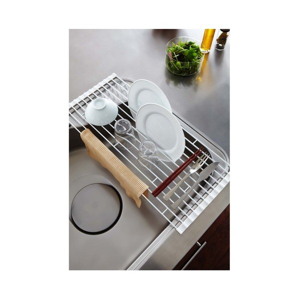 Balts rullīšu izlietnes notekcaurule YAMAZAKI Tower, garums 58 cm-image-4