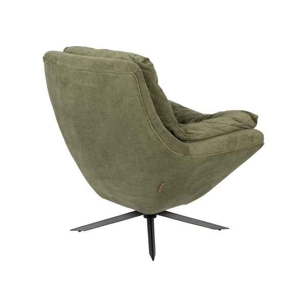 Zaļš samta atpūtas krēsls Vince – Dutchbone-image-4