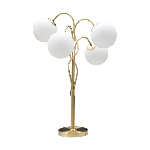 Mauro Ferretti Glamy galda lampa baltā un zelta krāsā
