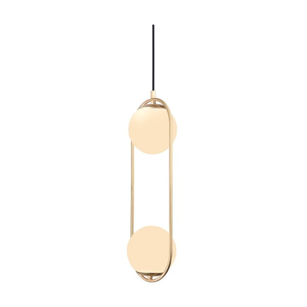 Zelta krāsas piekaramā lampa ar stikla abažūru ø 20 cm Arch – Squid Lighting-image-3