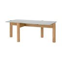 Dabīga toņa žurnālgaldiņš ar stikla galda virsmu 55x105 cm Kob – noo.ma