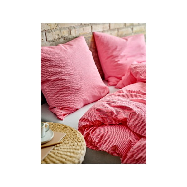 Rozā vienguļamā kokvilnas gultas veļa 140x200 cm Cheerful – Södahl-image-1