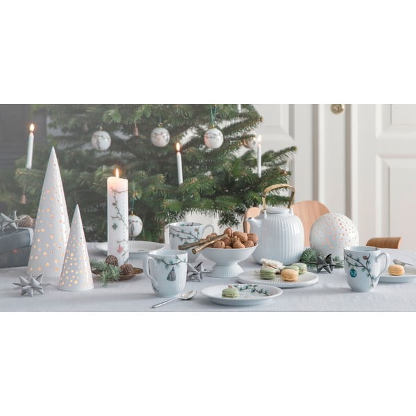 Balts zupas porcelāna šķīvis ar Ziemassvētku motīvu ø 21 cm Hammershøi Christmas – Kähler Design-image-4