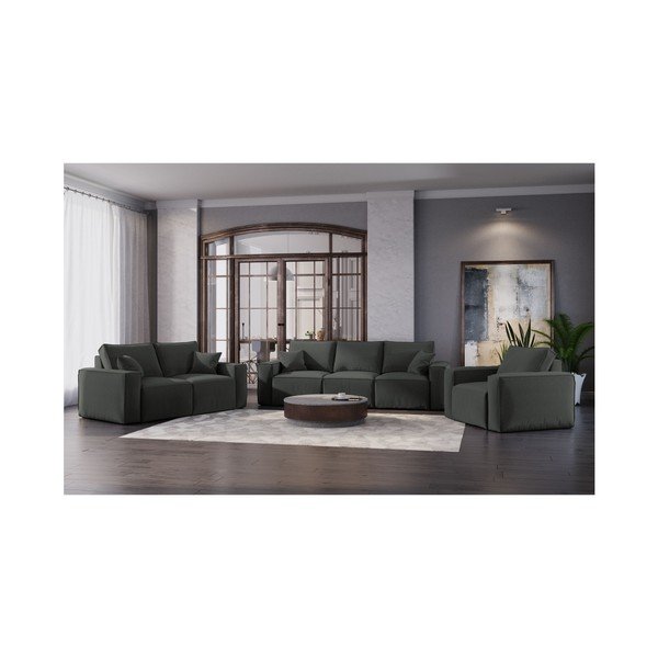 Tumši pelēks dīvāns Cosmopolitan Design Miami, 180 cm-image-4