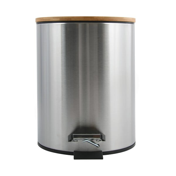 Matētas sudraba krāsas tērauda atkritumu tvertne ar pedāli 5 l   Adonis – Spirella-image-3