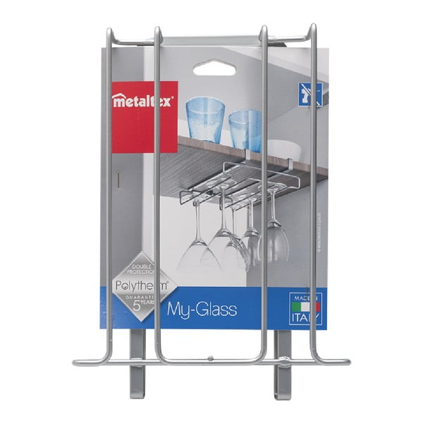 Piekaramais turētājs 8 glāzēm Metaltex Glass, garums 20 cm-image-3