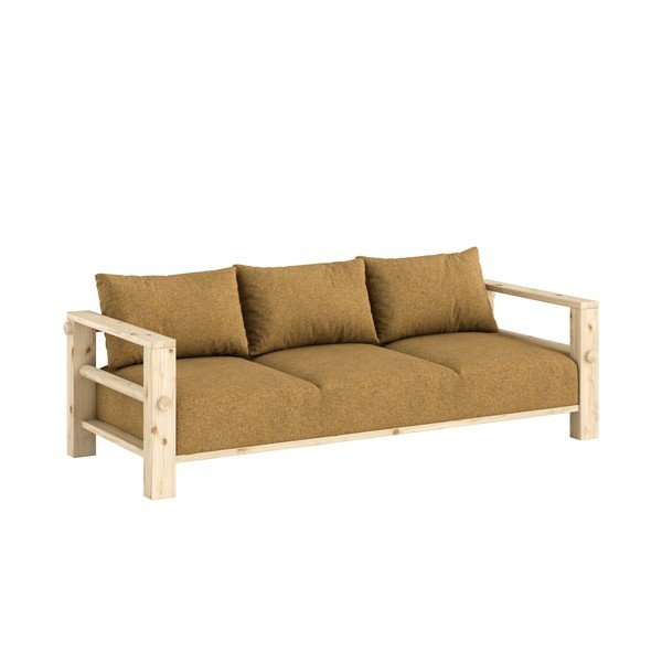 Okera dzeltens dīvāns 225 cm Bare – Karup