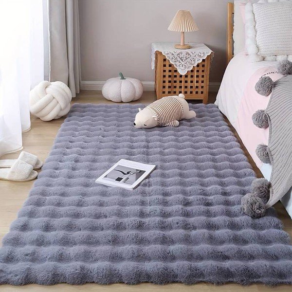 Antracīta pelēks mazgājams paklājs 150x230 cm Bubble Anthracite – Mila Home-image-1