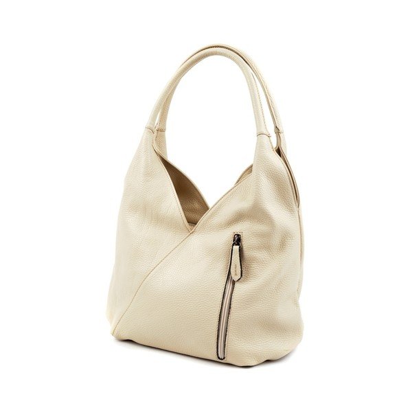Bēša ādas rokassoma Roberta M Mola Beige Beige-image-2