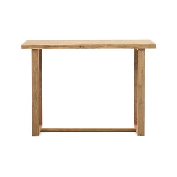 Tīkkoka masīvkoka dārza bāra galds 140x70 cm Canadell – Kave Home-image-2