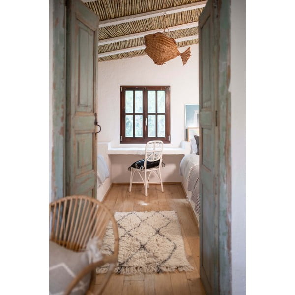 Krēmkrāsas mazgājams/ar rokām darināts vilnas paklājs 80x140 cm Berber Soul – Lorena Canals-image-4