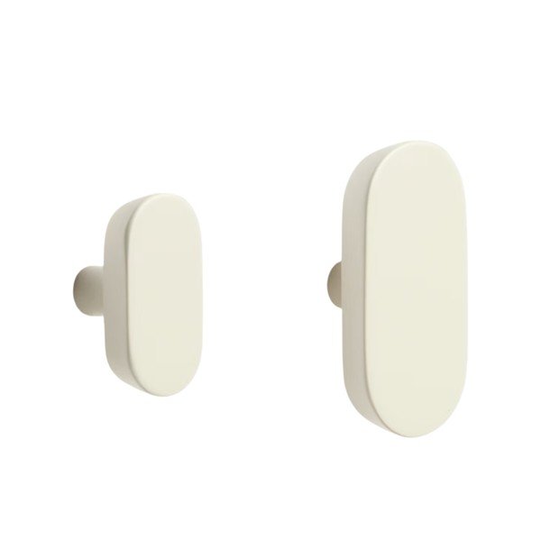 Krēmkrāsas dižskābarža masīvkoka sienas āķi (2 gab.) Arely – Kave Home