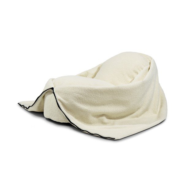 Krēmkrāsas bērnu sēžammaiss no buklē auduma Cocoon 80 – SLOWDOWN