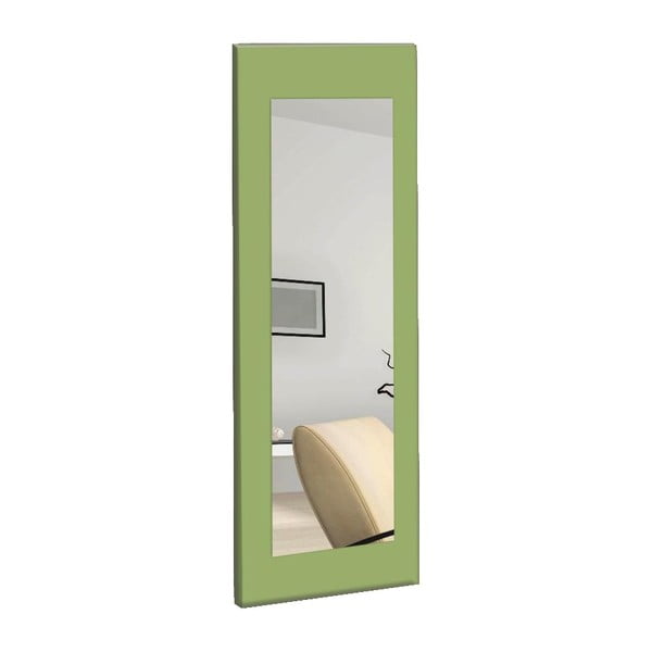 Sienas spogulis ar zaļu rāmi Oyo Concept Chiva, 40 x 120 cm