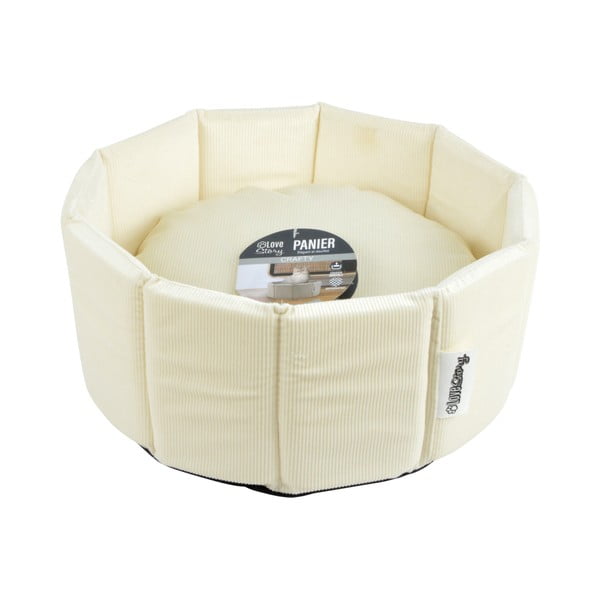 Krēmkrāsas mājdzīvnieku gulta suņiem ø 48 cm – Love Story-image-2
