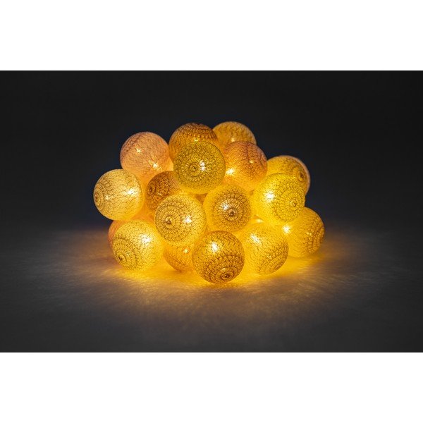 Bēši rozā LED gaismiņu virtene LUKKA, 30 lampiņas-image-2