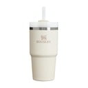 Krēmkrāsas nerūsējošā tērauda termoss ar salmiņu 600 ml Quencher H2.0 FlowState Tumbler Cream – Stanley