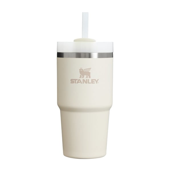 Krēmkrāsas nerūsējošā tērauda termoss ar salmiņu 600 ml Quencher H2.0 FlowState Tumbler Cream – Stanley