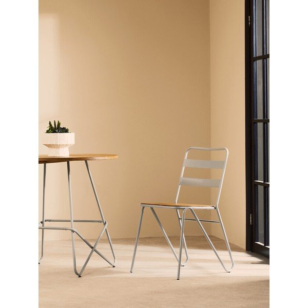 Pelēks/dabīga toņa gobas masīvkoka pusdienu krēsls District – Premier Housewares-image-3