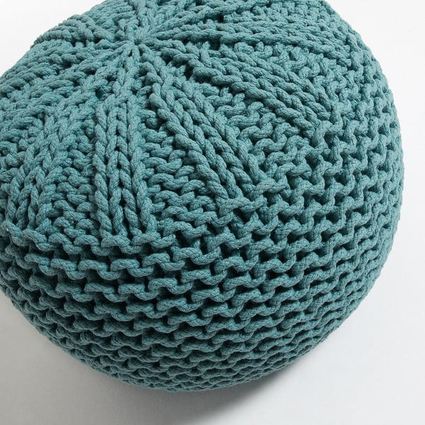 Tirkīzzils pufs Kave Home Shore-image-1