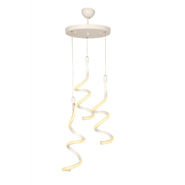 Balta metāla LED piekaramā lampa ø 30 cm Hilton – Squid Lighting