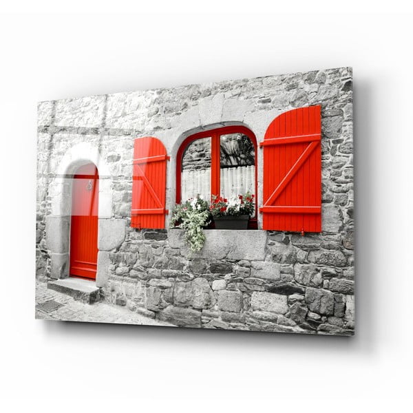 Stikla glezna Red Door and Window