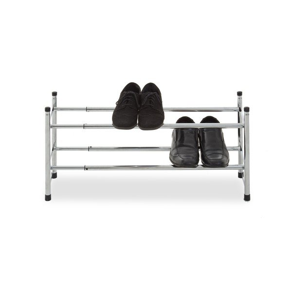 Sudraba krāsas metāla izvelkams apavu statīvs – Premier Housewares-image-2