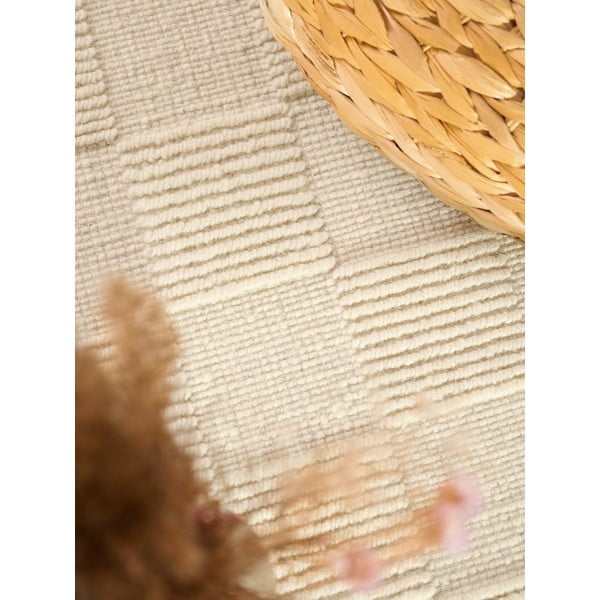 Krēmkrāsas ar rokām darināts vilnas celiņa paklājs 80x200 cm Scala – Villeroy&Boch-image-4