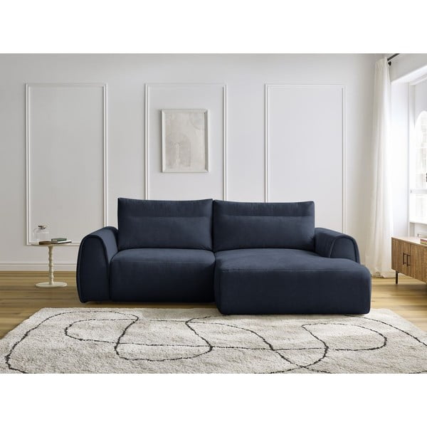 Tumši zils stūra dīvāns Aden – Bobochic Paris-image-1