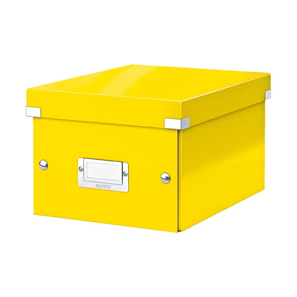 Dzeltena uzglabāšanas kaste Leitz Click&Store, garums 28 cm