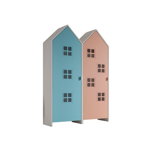 Gaiši zils/rozā bērnu drēbju skapis 115x171,5x37 cm Casami – Vipack