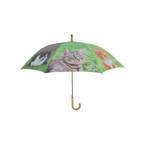 Lietussargs ar kaķa apdruku Esschert Design, ⌀ 120 cm