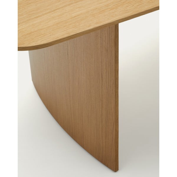 Dabīga toņa ēdamgalds ar ozolkoka imitāciju 100x200 cm Litto – Kave Home-image-4
